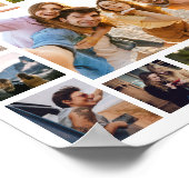 Eenvoudige moderne 17 foto collage poster (Hoek)