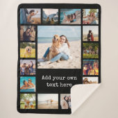 Eenvoudige moderne 17 foto collage sherpa deken (Voorkant)