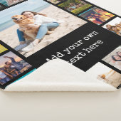 Eenvoudige moderne 17 foto collage sherpa deken (3/4)