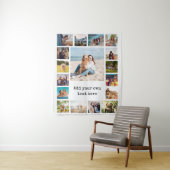 Eenvoudige moderne 17 foto collage wandkleed (In situ)