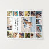 Eenvoudige moderne 17 foto collage wandkleed (Voorkant (horizontaal))