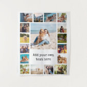 Eenvoudige moderne 17 foto collage wandkleed (Voorkant)