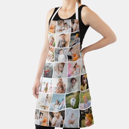 Eenvoudige moderne 29-foto collage groot schort (Insitu)