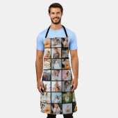 Eenvoudige moderne 29-foto collage groot schort (Gedragen)