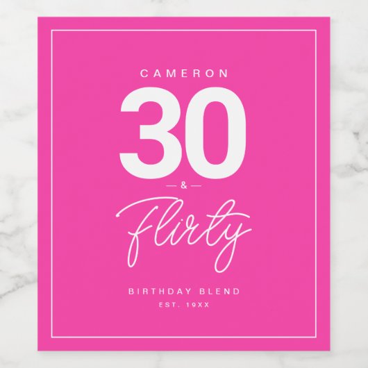 Eenvoudige, moderne 30- en krachtige, persoonlijke wijn etiket (Enkel label)