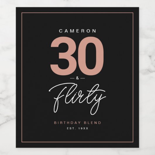 Eenvoudige, moderne 30- en veelzijdige persoonlijk wijn etiket (Enkel label)