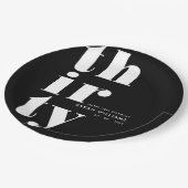 Eenvoudige moderne 30e verjaardag papieren bordje (Gekanteld)