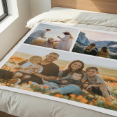 Eenvoudige moderne 3 foto collage deken