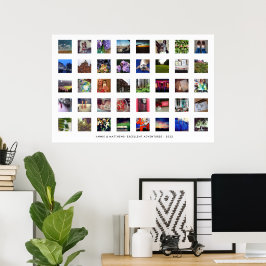 Eenvoudige, moderne 40 vierkante foto's GeheugenCo Poster