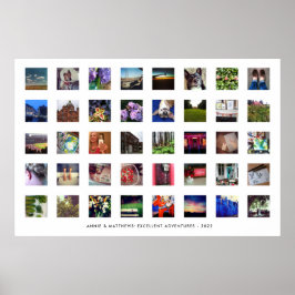 Eenvoudige, moderne 40 vierkante foto's GeheugenCo Poster