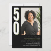 Eenvoudige moderne 50e verjaardag kaart (Voorkant)