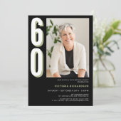 Eenvoudige moderne 60e verjaardag kaart (Staand voorkant)