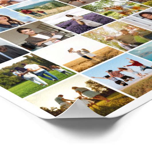 Eenvoudige moderne 64-fotocollage poster (Hoek)