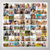 Eenvoudige moderne 64-fotocollage poster (Voorkant)