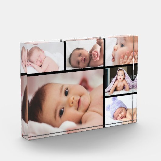 Eenvoudige moderne 6 Afbeelding collage Sjabloon Fotoblokken (Links)