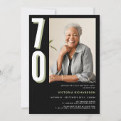 Eenvoudige moderne 70e verjaardag kaart (Voorkant)