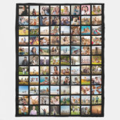 Eenvoudige moderne 88 foto collage fleece deken (Voorkant)