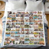 Eenvoudige moderne 88 foto collage fleece deken