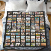 Eenvoudige moderne 88 foto collage fleece deken