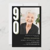 Eenvoudige moderne 90e verjaardag kaart (Voorkant)