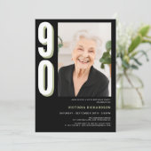 Eenvoudige moderne 90e verjaardag kaart (Staand voorkant)