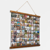 Eenvoudige moderne 96 fotocollage hangend wandkleed (Gebogen)