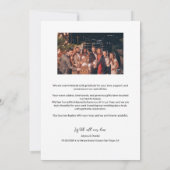 Eenvoudige moderne aangepaste 2 trouwfoto's bedankkaart (Achterkant)