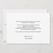 Eenvoudige moderne aangepaste 3 bruiloft foto's bedankkaart (Achterkant)