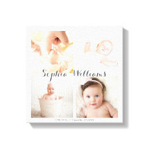 Eenvoudige, moderne aangepaste 4 foto Baby kinderk