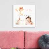 Eenvoudige, moderne aangepaste 4 foto Baby kinderk Canvas Afdruk (Insitu (Woonkamer))