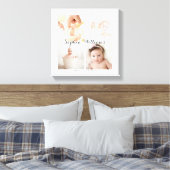 Eenvoudige, moderne aangepaste 4 foto Baby kinderk Canvas Afdruk (Insitu (Slaapkamer))
