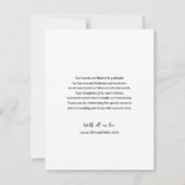 Eenvoudige Moderne Aangepaste Baby Fotocollage Bedankkaart (Achterkant)