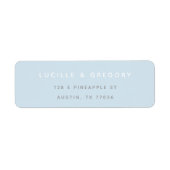 Eenvoudige, moderne aangepaste | Blauwe grijs | Re Etiket (Voorkant)