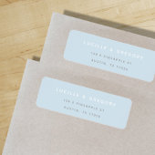 Eenvoudige, moderne aangepaste | Blauwe grijs | Re Etiket