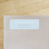 Eenvoudige, moderne aangepaste | Blauwe grijs | Re Etiket