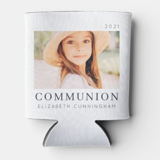 Eenvoudige, moderne aangepaste eerste communityfot blikjeskoeler (Voorkant)