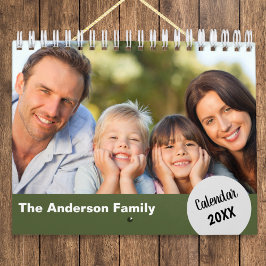Eenvoudige Moderne Aangepaste Familie Foto's Perso Kalender