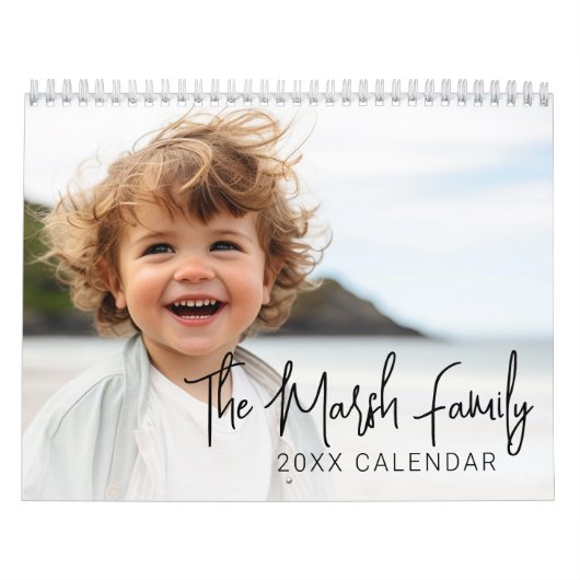 Eenvoudige moderne aangepaste foto - 14 Afbeelding Kalender (Hoes)