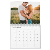 Eenvoudige moderne aangepaste foto 2024 kalender (Feb 2026)