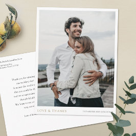 Eenvoudige moderne aangepaste foto gouden bruiloft briefkaart