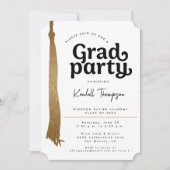 Eenvoudige moderne aangepaste foto Graduation Part Kaart (Voorkant)