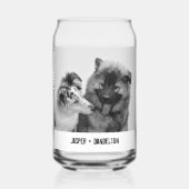 Eenvoudige, moderne aangepaste foto of foto's van  blikvorm glas (Achterkant)