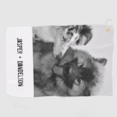 Eenvoudige, moderne aangepaste foto of foto's van golfhanddoek (Horizontaal)