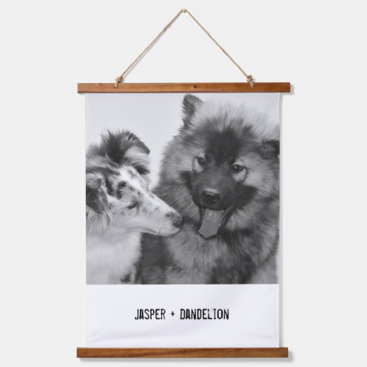 Eenvoudige, moderne aangepaste foto of foto's van  hangend wandkleed (Voorkant)