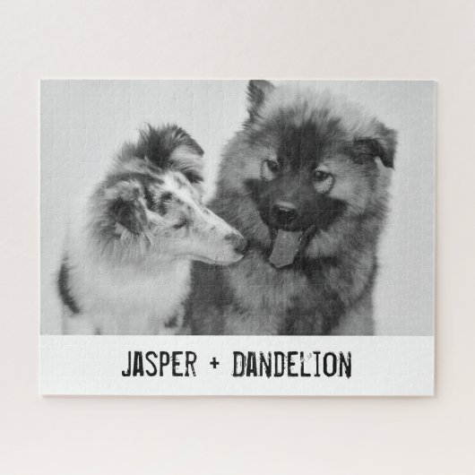 Eenvoudige, moderne aangepaste foto of foto's van  legpuzzel (Horizontaal)