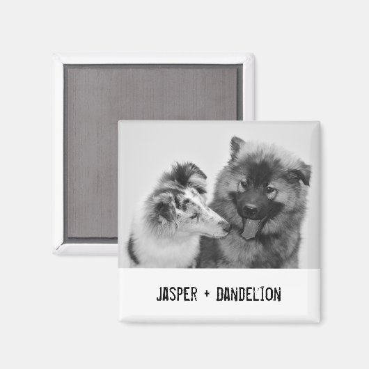 Eenvoudige, moderne aangepaste foto of foto's van  magneet (Voorkant / Achterkant)