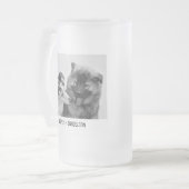 Eenvoudige, moderne aangepaste foto of foto's van  matglas bierpul (Voorkant links)