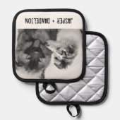 Eenvoudige, moderne aangepaste foto of foto's van  pannenlap (Voorkant / Achterkant)