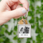 Eenvoudige, moderne aangepaste foto of foto's van sleutelhanger (Hand)