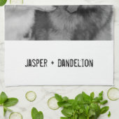 Eenvoudige, moderne aangepaste foto of foto's van  theedoek (Gevouwen)